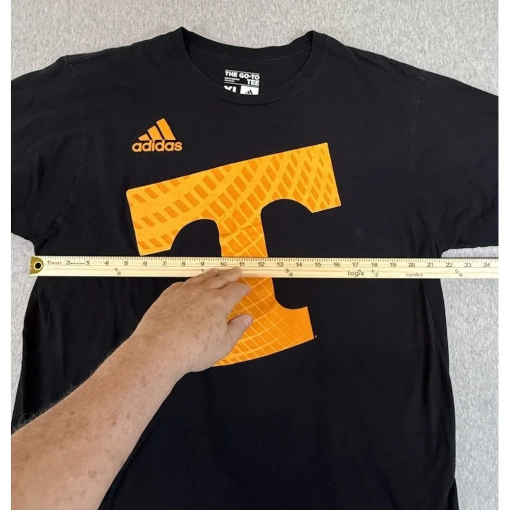 Vtg Tennessee Volunteers State of TN Black T Shirt Adidas Go to Tee Y2K